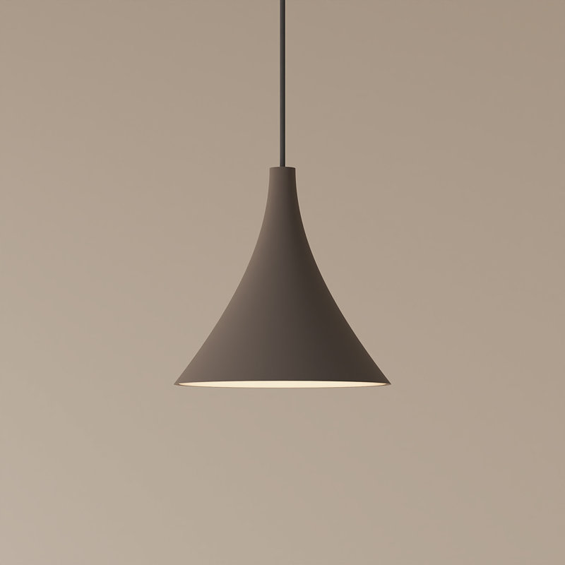 Gota Pendant Light, 17" H x 9.84" W x 9.84" D, Black, Smoke