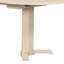 Table de salle à manger Hiny, base piédestal, plateau en bois blanc extensible de 60 à 78 pouces