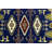 Katron Geometric Handmade Rectangle  2'6 X 6'1 Wool Area Rug Navy Blue