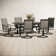 Alyah 6 - Person Metal Patio Dining Set with Extendable Rectangular Table