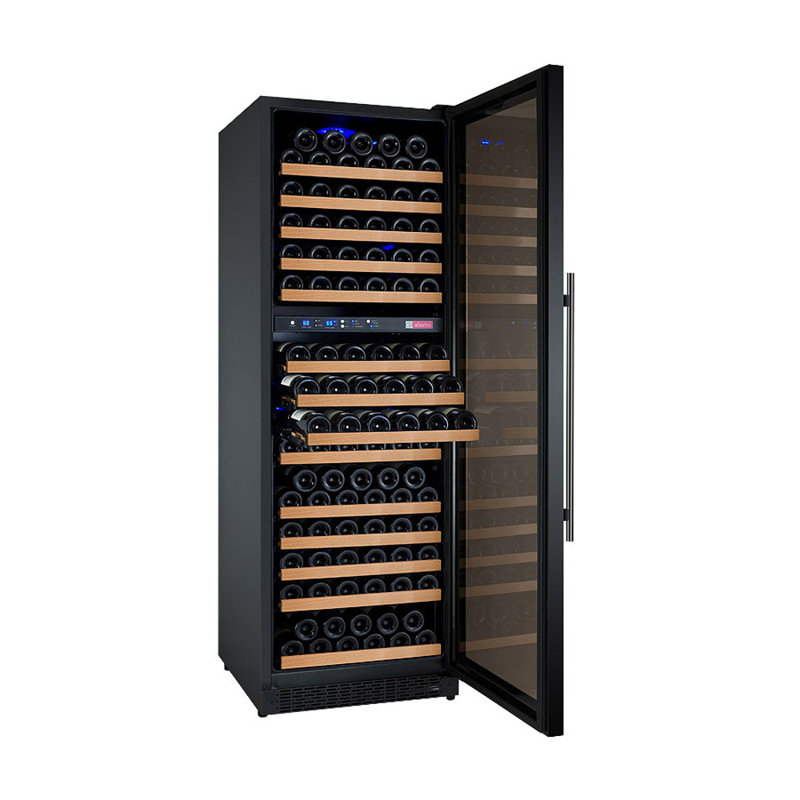 Allavino FlexCount Series 172 Bottle Dual Zone Built-in Wine Refrigerator with Black Door - Right Hinge, Right, Black