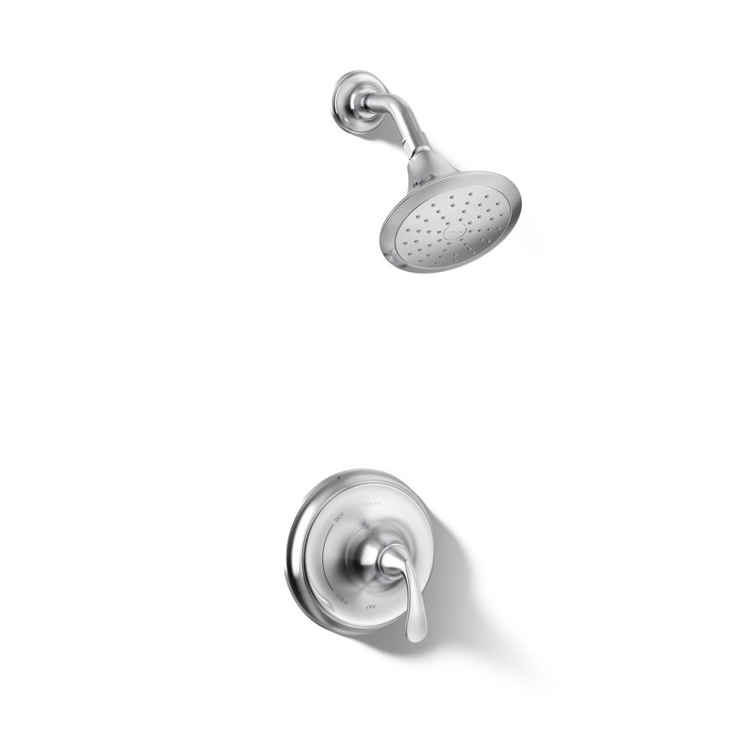 Forte Sculpted Rite-Temp Shower Trim With 1.75 Gpm Showerhead, Polished Chrome