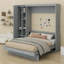 Lit escamotable avec tablettes, armoire et lumières DEL Gulshara-351498491-351498488