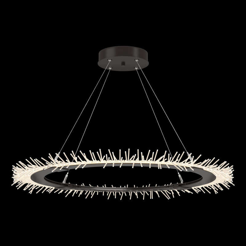 Luminaire suspendu géométrique 1 lumière Anemone, Bronze huilé