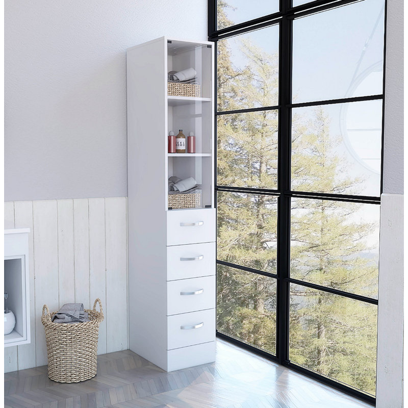 Armoire mince avec trois tablettes Rendy