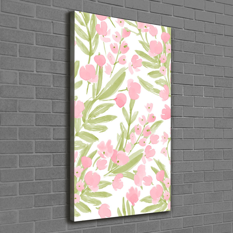 Pink Flowers - Wrapped Canvas Print