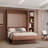 Easy-Lift Murphy Wall Bed with Bookshelf-2075734198-2067168221