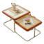 Table basse gigogne, brun