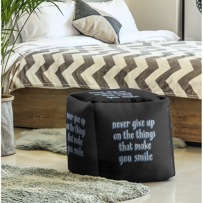 Repose-pieds cube, Bleu