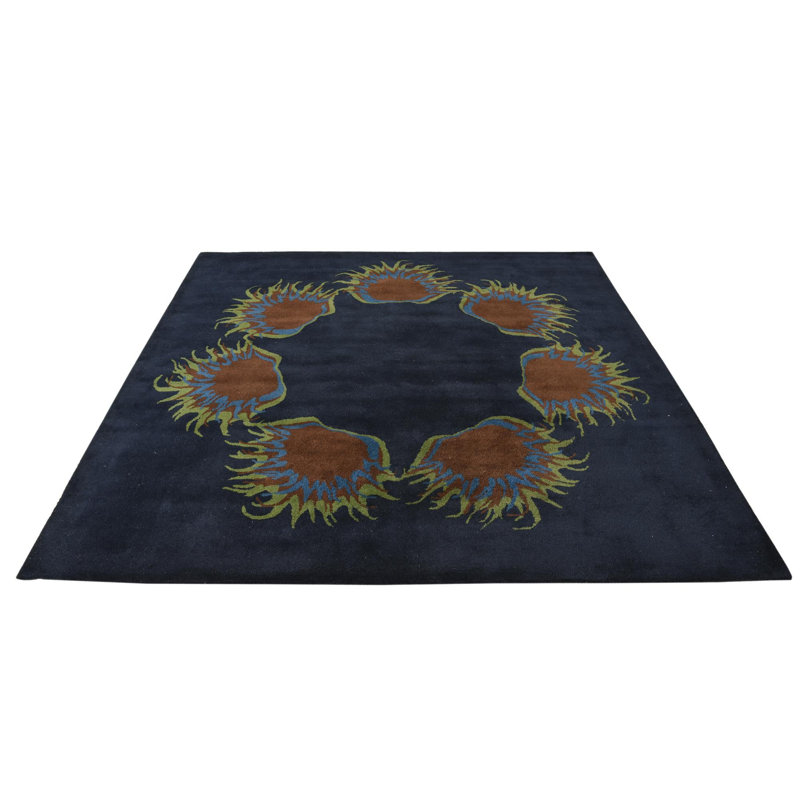 Square Otto Navy Blue Rug