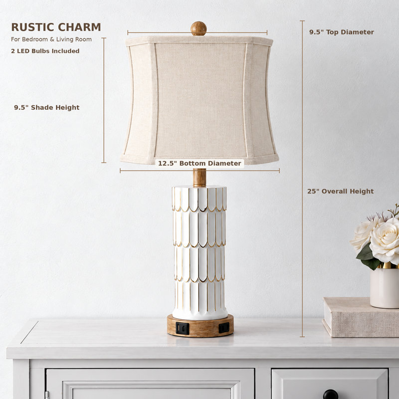 Lamp, Ivory, Beige