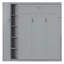 Lit escamotable double pleine grandeur avec tablettes, garde-robe et lumières DEL, gris-801129824-802085583
