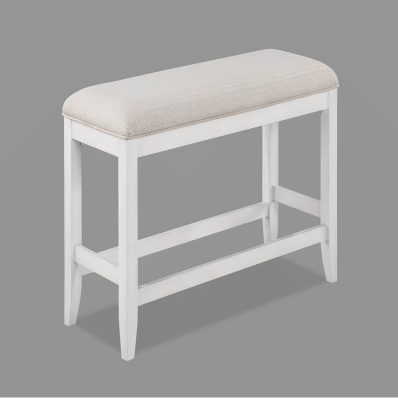 Banc de salle à manger à hauteur de comptoir 1 pièce, Blanc