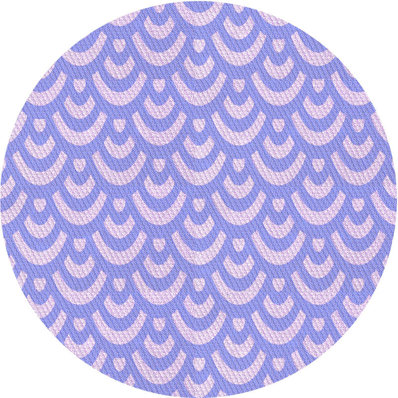 Geometric Indoor Rug, Round 8'