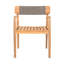 FAUTEUILS D'EXTÉRIEUR CRÉATIFS EN BOIS D'ACACIA TRESSÉ CRÉATIFS AVEC ACCOUDOIRS, ADAPTÉS POUR LES PLACES DE DÉCORATION ET DE LOISIRS EXTÉRIEURS, ENSEMBLE DE 2 CORDES GRIS-1817134052