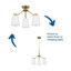 Lustre classique / traditionnel 3 lumières Shanka-88566771