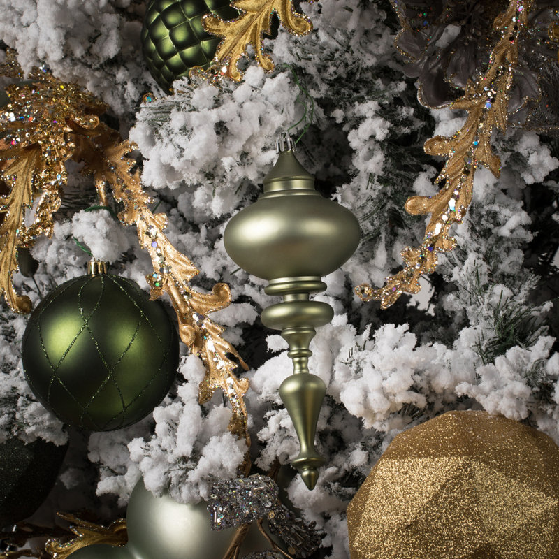 Set of 3 Matte Wrought Iron Finial Ornaments