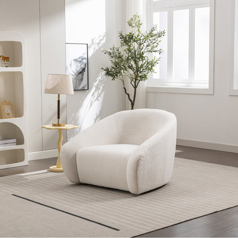 Upholstered Accent Chair, 360° Swivel Chair For Home