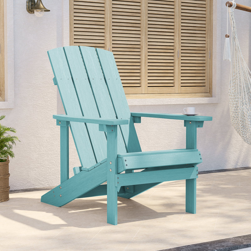 Waskom Classical HIPS Adirondack Chair for Patio Outdoor, Light Blue