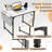 Latitude Run® 32" Meeting Room Desk Set Of 4 With Charging Station & Headphone Hook Metal Frame White
