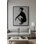 "Poise in Silence", art mural sur toile par Kasian Art Studio - cadre noir