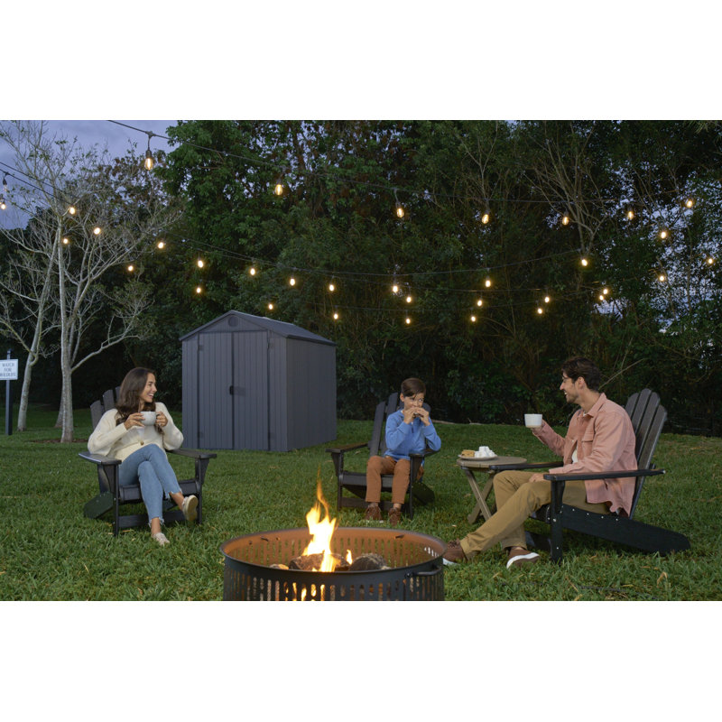 Graphite 6' x 8' Outdoor Storage Shed with Windows