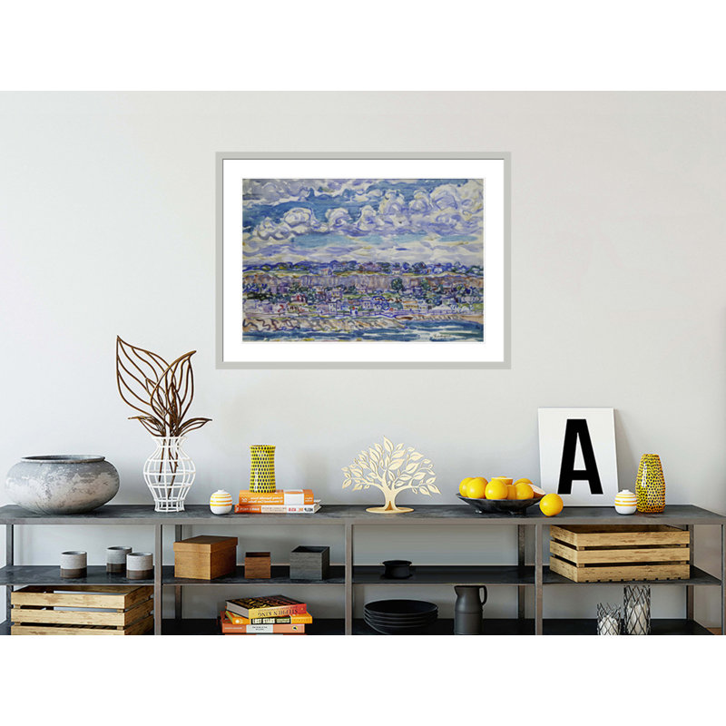 «St. Malo» par Maurice Brasil Prendergast, impression giclée sur cadre, 30.52" H x 41.5" W