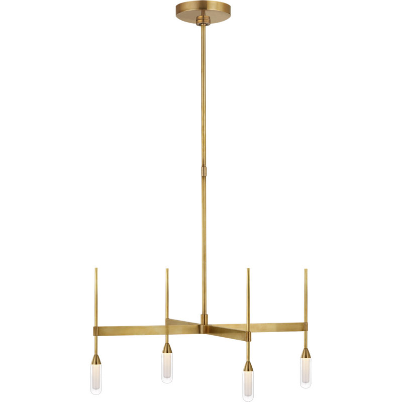 Peter Bristol Overture Medium Downlight Chandelier, Natural Brass
