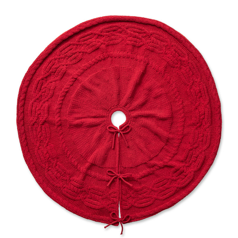 Red Knit Tree Skirt