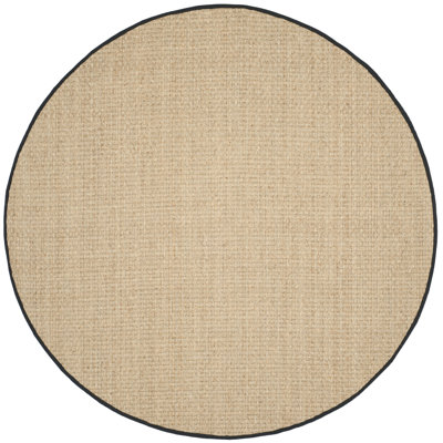 Natural Black Seagrass Rug