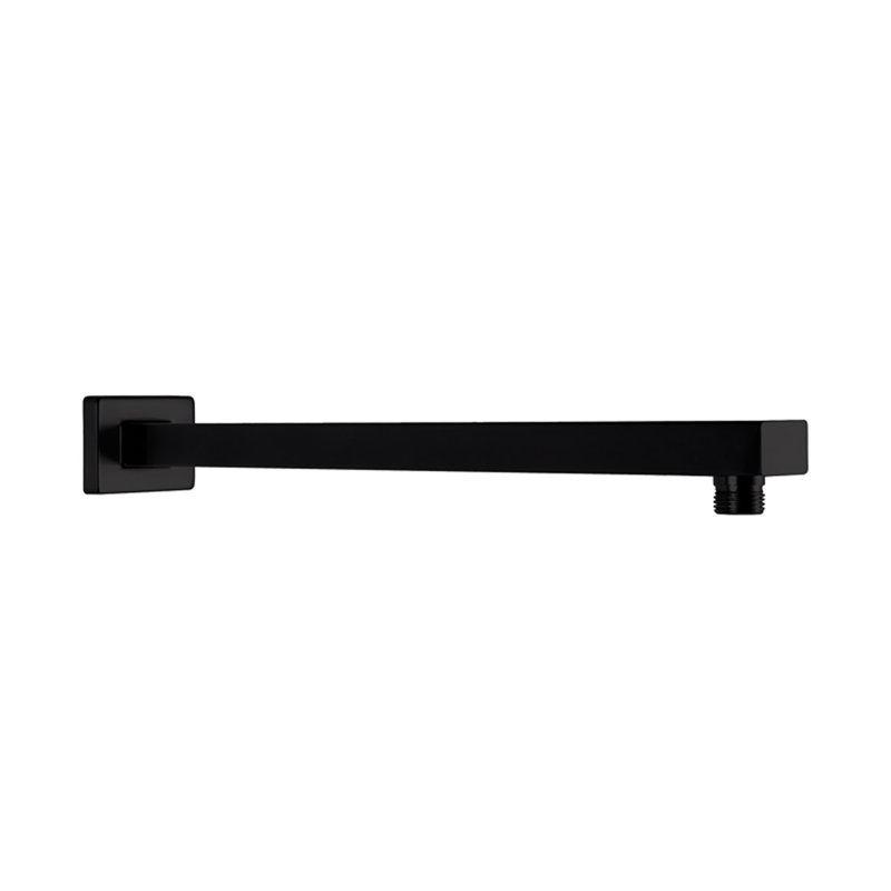 Bras de douche rectangulaire 16 po Vivien, Noir