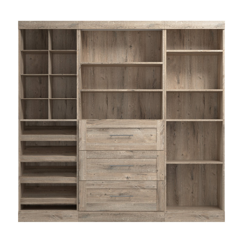 Système d'organisation pour garde-robe Arlex de l 86 po, Brun rustique