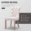 Ensemble de 4 chaises de salle à manger rembourrées en velours, beige-2134824692-2134824455