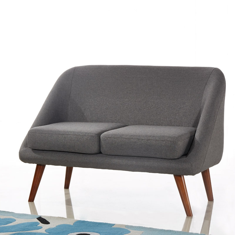 Kalum Upholstered 49.2'' Loveseat, Dark Gray