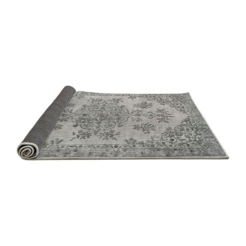 Tapis gris/brun clair traditionnel Culmore, Rond 5 pi