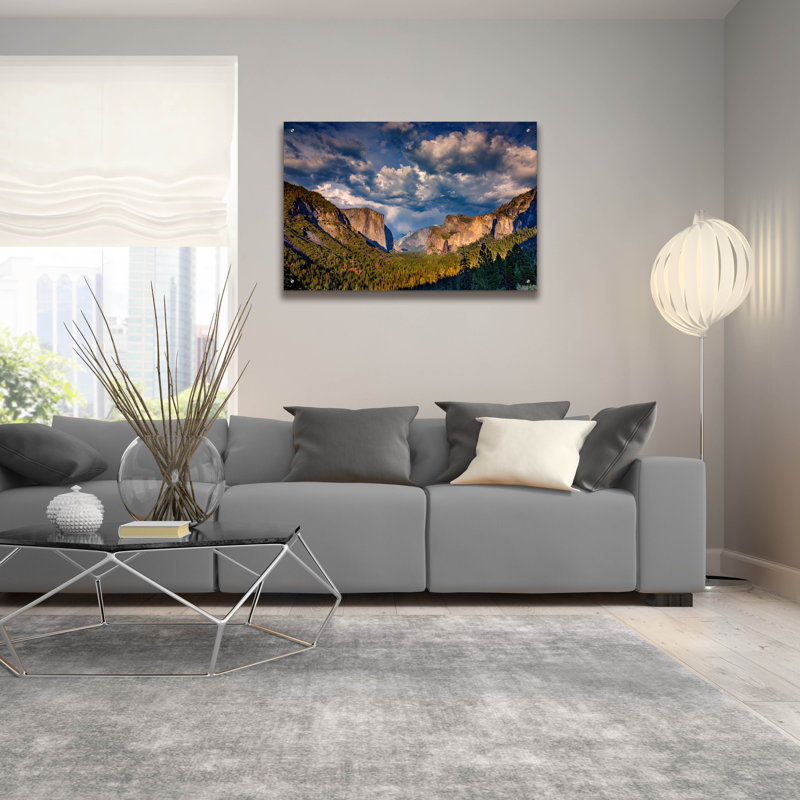 «Spring Storm Over Yosemite» par Rick Berk, art mural en verre acrylique, H 24 po x l 36 po x P 0,2 po