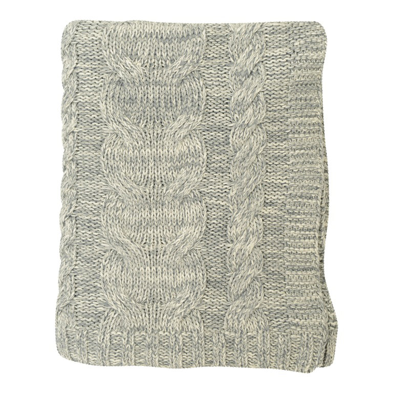 Chunky Braid Knitted Throw Blanket