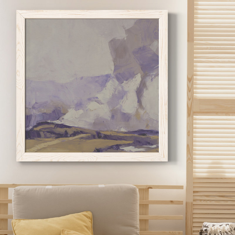 Imprimé Anneth Violet Sky, Cadre blanc, H 31,5 po x l 31,5 po x P 1,5 po