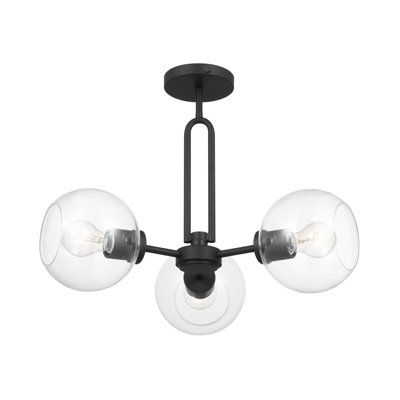 Plafonnier semi-encastré 3 lumières 22 po Herma