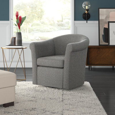 Anstett Upholstered Swivel Barrel Chair