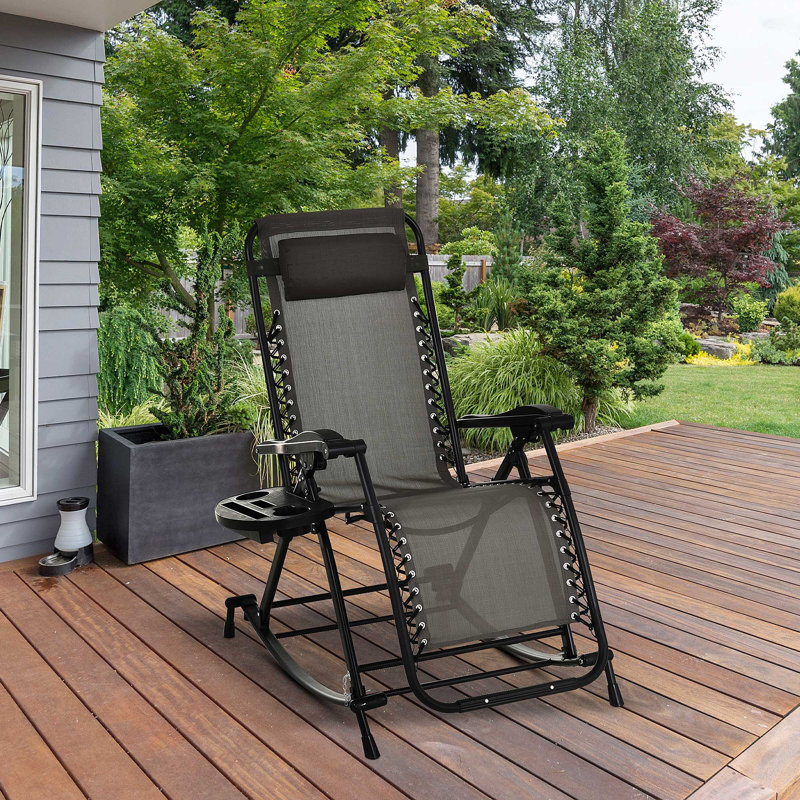 Outdoor Rocking Chairs, Gray