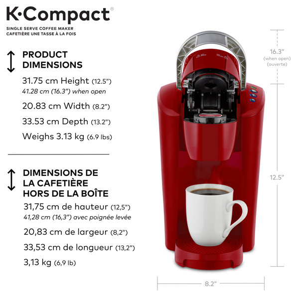 Keurig K-Compact Single Serve K-Cup Pod Coffee Maker 