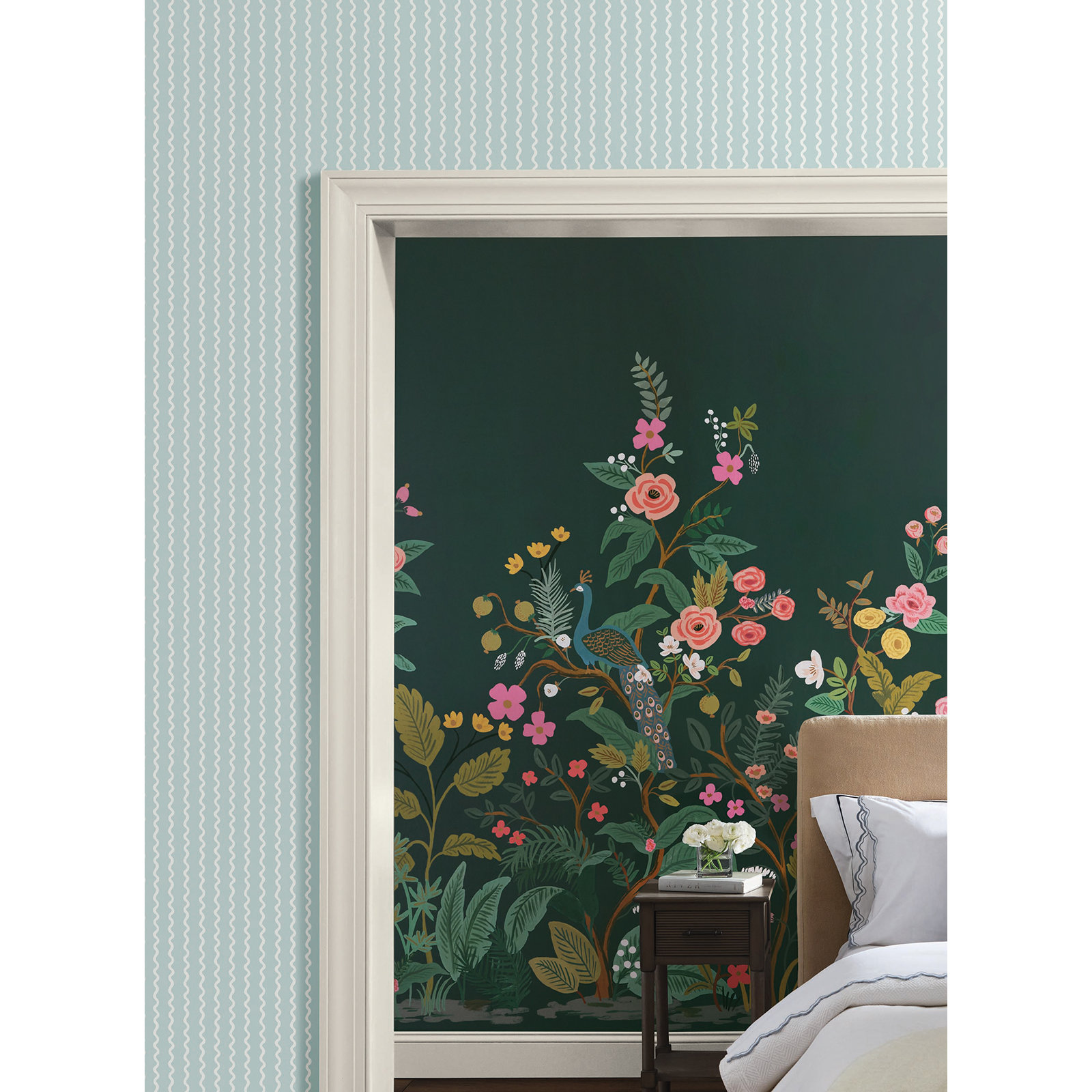 Rickrack Wallpaper, Light Blue