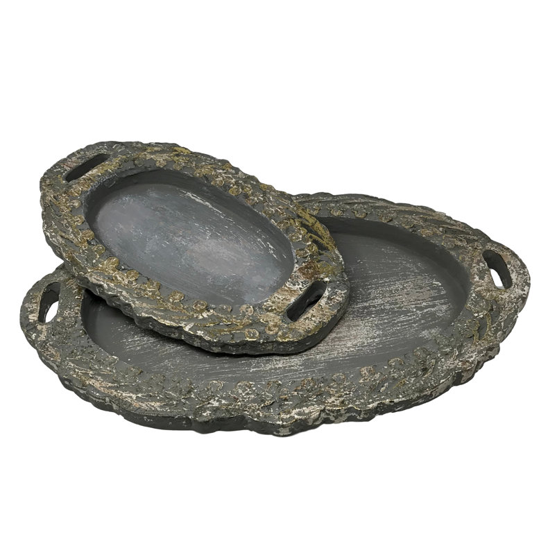 Ensemble de 2 plateaux royaux