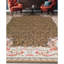 Tapis brun et beige de haute qualité noué à la main