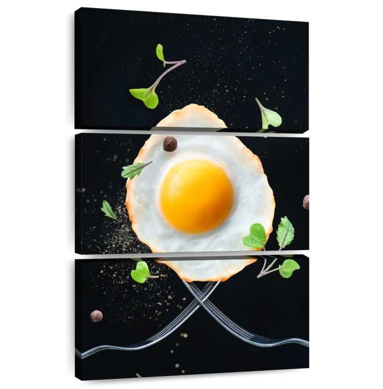 Yarlin Fried Egg For Breakfast, 32" H x 20" W