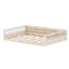Lit plateforme tapissier avec garde-corps et coussin-231720929