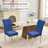 Amby Linen Tufted Upholstered Parsons Dining Chairs with Wood Legs-1120528458