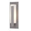 Vertical Bar Fluted Clear Glass 1-Bulb Outdoor Flush Mount-96129121-96129128