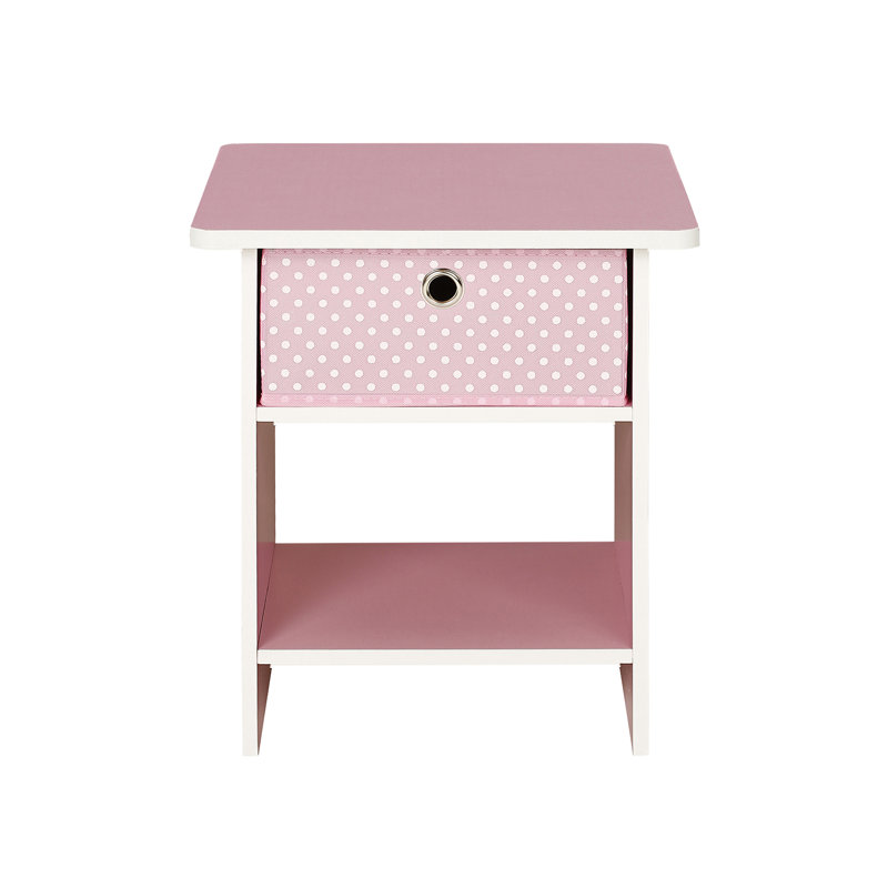 Brigette Sled End Table, Pink/Light Pink